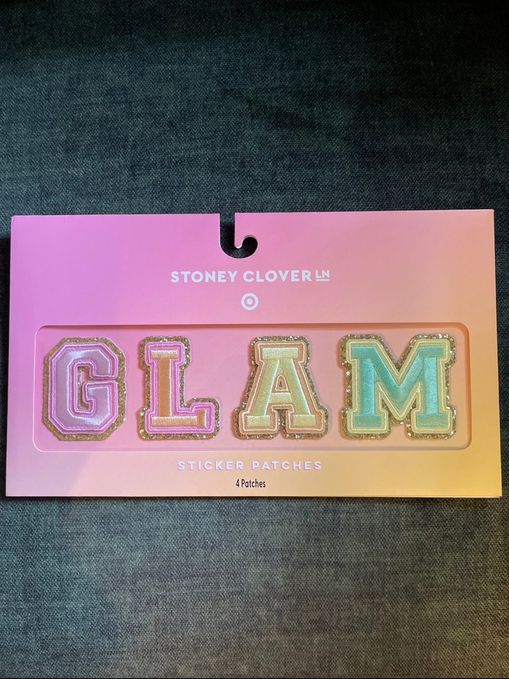 Stoney Clover Lane GLAM Sticker Patches - Pink & Mint with Gold Trim